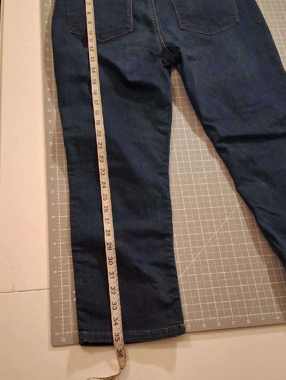 Women’s Dark Blue Straight-Leg Stretch Jeans - Picture 3 of 8